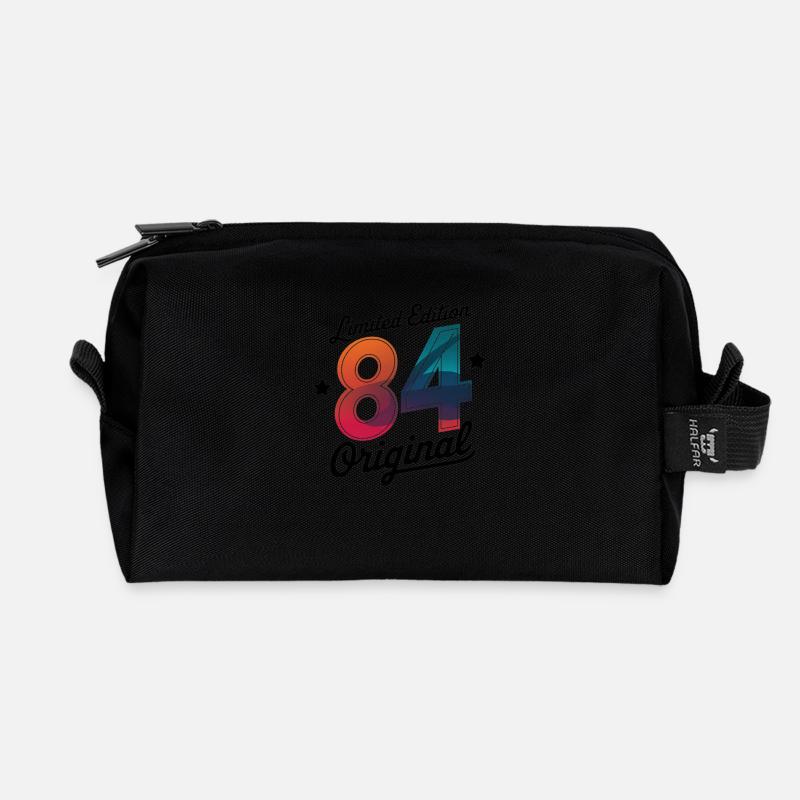 1984 Decorative Funny Gift Birthday - Recycelte Kulturtasche - Schwarz