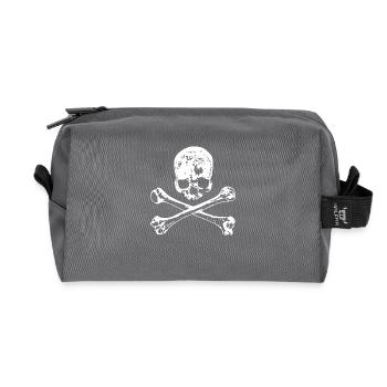 Skull and Bones - Recycled Toiletry Zip Bag - anthracite - Front