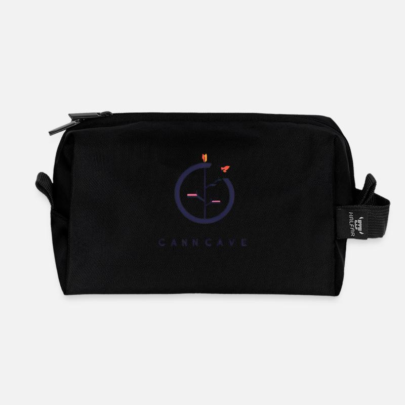 Unkreativ 0815 Logo - Recycelte Kulturtasche - Schwarz