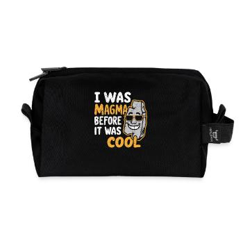 Magma-Humor – Vor Coolness, Geologe - Recycelte Kulturtasche - Schwarz - Vorne