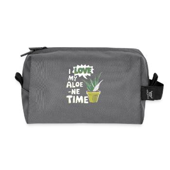 C’est le moment idéal pour les amateurs d’aloe vera - Trousse de toilette en tissu recyclé - anthracite - Devant