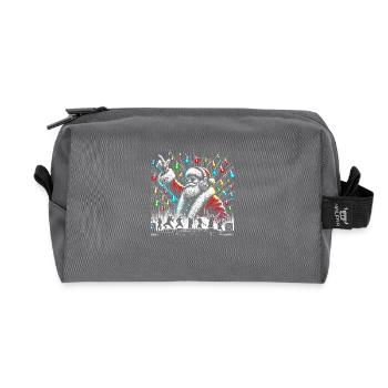 DJ Santa Claus Party Vibes – Lustiges Weihnachtsdesign - Recycelte Kulturtasche - Anthrazit - Vorne