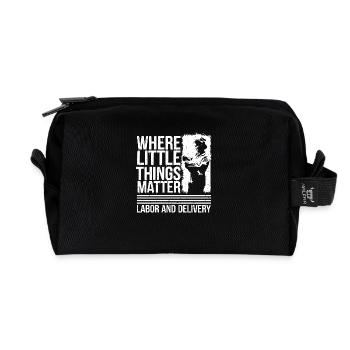 Every little gesture counts - Recycled Toiletry Zip Bag - black - Front