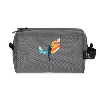Perfect gift for endurance athletes - Recycled Toiletry Zip Bag - anthracite - Front
