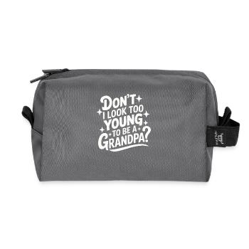 Papy Grand-père Famille Fête des pères - Trousse de toilette en tissu recyclé - anthracite - Devant