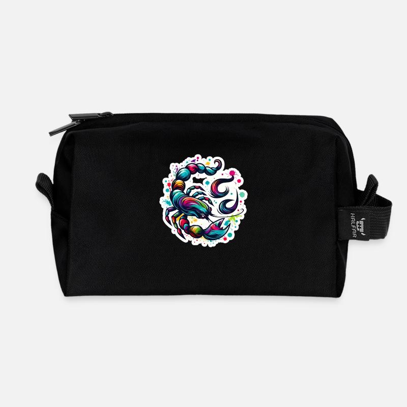 Zodiac Scorpion - Recycelte Kulturtasche - Schwarz