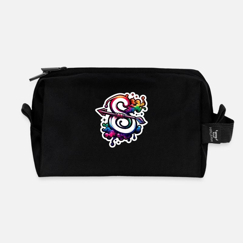 Zodiac: Sagittarius - Recycled Toiletry Zip Bag - black