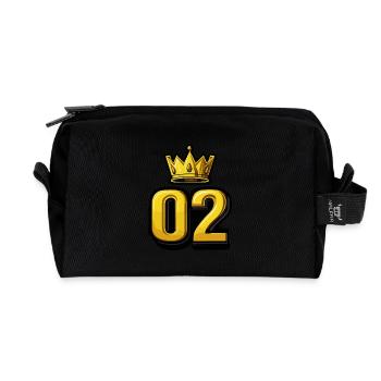 2 Number Crown - Recycled Toiletry Zip Bag - black - Front