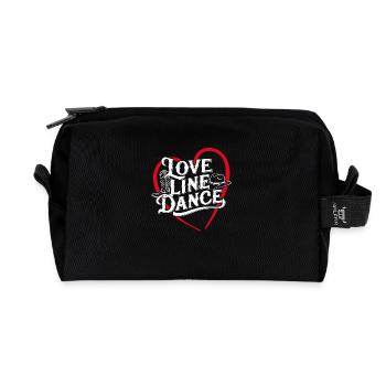 Love Line Dance I Love Line Dancing - Recycled Toiletry Zip Bag - black - Front