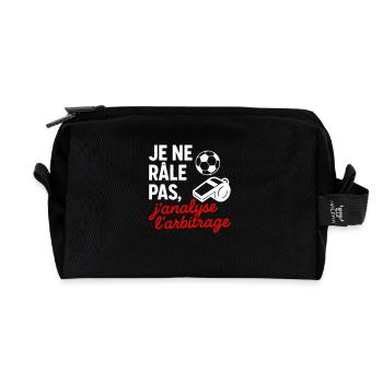 Je ne râle pas,football,foot,Football,Foot,Sport - Trousse de toilette en tissu recyclé - noir - Devant