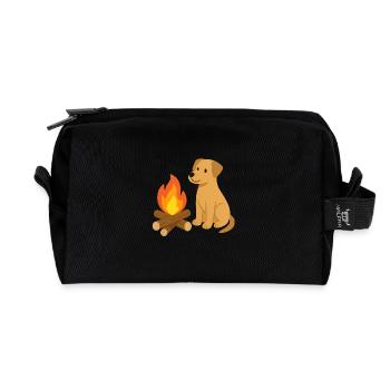 Magie des Lagerfeuers unter freiem Himmel - Recycelte Kulturtasche - Schwarz - Vorne