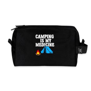 Camping Medizin - Recycelte Kulturtasche - Schwarz - Vorne