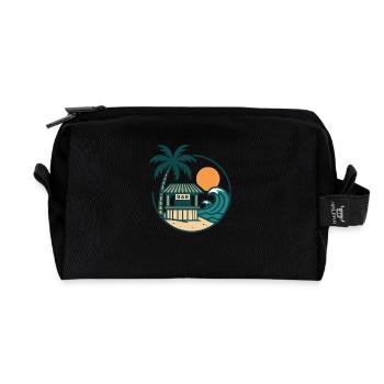 insel strandbar - Recycelte Kulturtasche - Schwarz - Vorne
