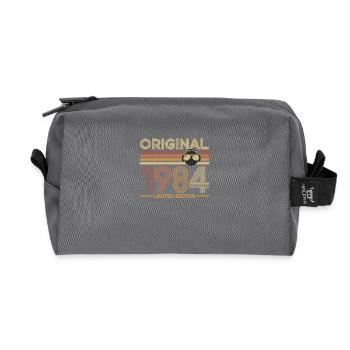 1984 - Recycled Toiletry Zip Bag - anthracite - Front