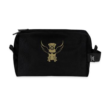 Rottweiler Aile d’ange Silhouette - Trousse de toilette en tissu recyclé - noir - Devant