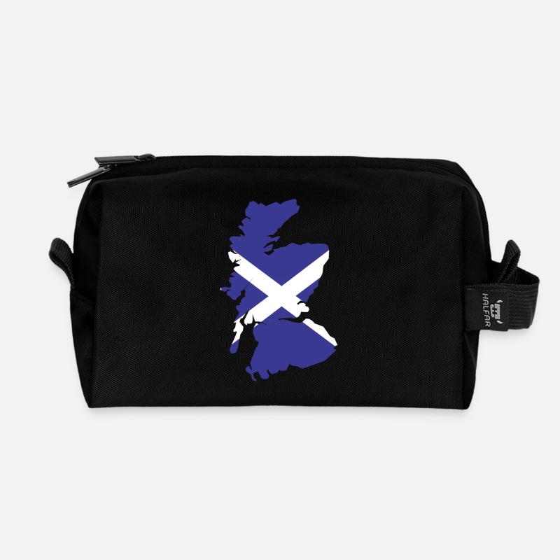 Scotland - Recycled Toiletry Zip Bag - black