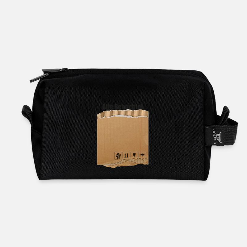 Alte Schachtel - Recycelte Kulturtasche - Schwarz