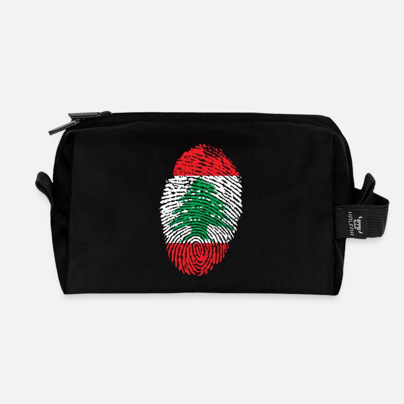 LIBANON / LEBANON FINGERABDRUCK - Recycelte Kulturtasche - Schwarz