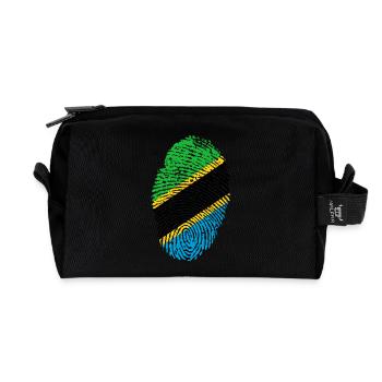 Fingerprint - Tansania - Recycelte Kulturtasche - Schwarz - Vorne
