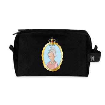 Queen Elizabeth II Großbritannien England Königin - Recycelte Kulturtasche - Schwarz - Vorne