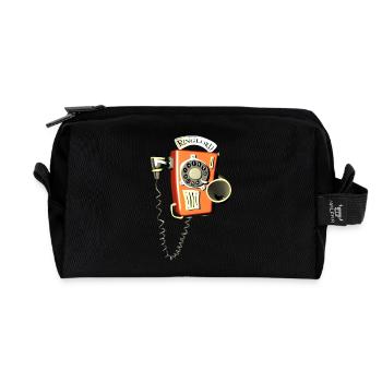 Anneau téléphone téléphonique murale Seigneur - Trousse de toilette en tissu recyclé - noir - Devant