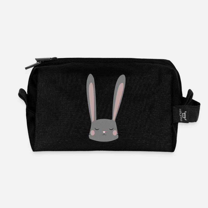kleines Häschen - Recycelte Kulturtasche - Schwarz