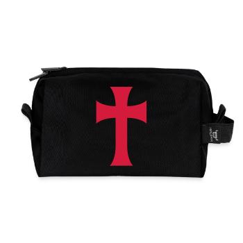 Kreuz - Recycelte Kulturtasche - Schwarz - Vorne