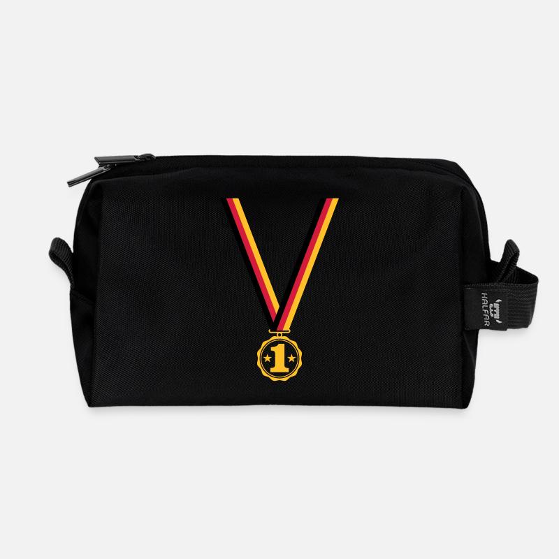 Medaille Platz 1 - Recycelte Kulturtasche - Schwarz