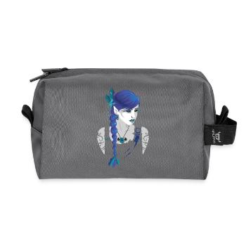 Dark elve - Recycled Toiletry Zip Bag - anthracite - Front