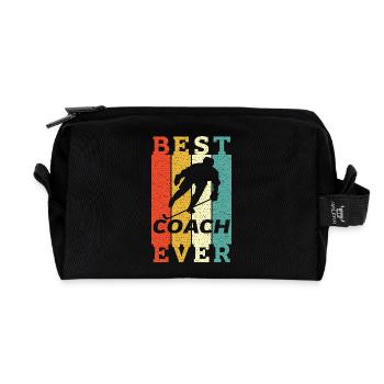 Hockey Meilleur Entraîneur - Trousse de toilette en tissu recyclé - noir - Devant
