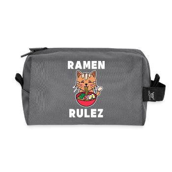Cosplay Anime Pop Culture Manga Cat Déclaration - Trousse de toilette en tissu recyclé - anthracite - Devant