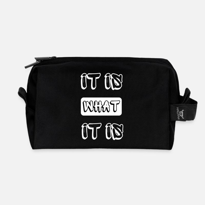it is what it is - Recycelte Kulturtasche - Schwarz