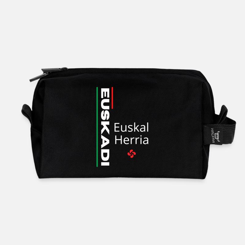 Lebendiges Euskal Herria-Muster - Recycelte Kulturtasche - Schwarz
