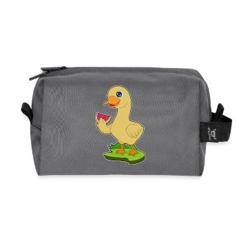 Ente Wassermelone - Recycelte Kulturtasche - Anthrazit - Vorne