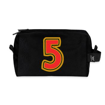 5 - Recycled Toiletry Zip Bag - black - Front