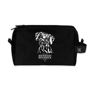 Rhodesian Ridgeback Mom Dog Dog Wilsigns - Recycled Toiletry Zip Bag - black - Front