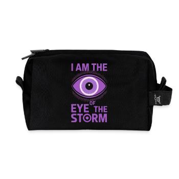 Œil du cyclone Design mystique - Trousse de toilette en tissu recyclé - noir - Devant