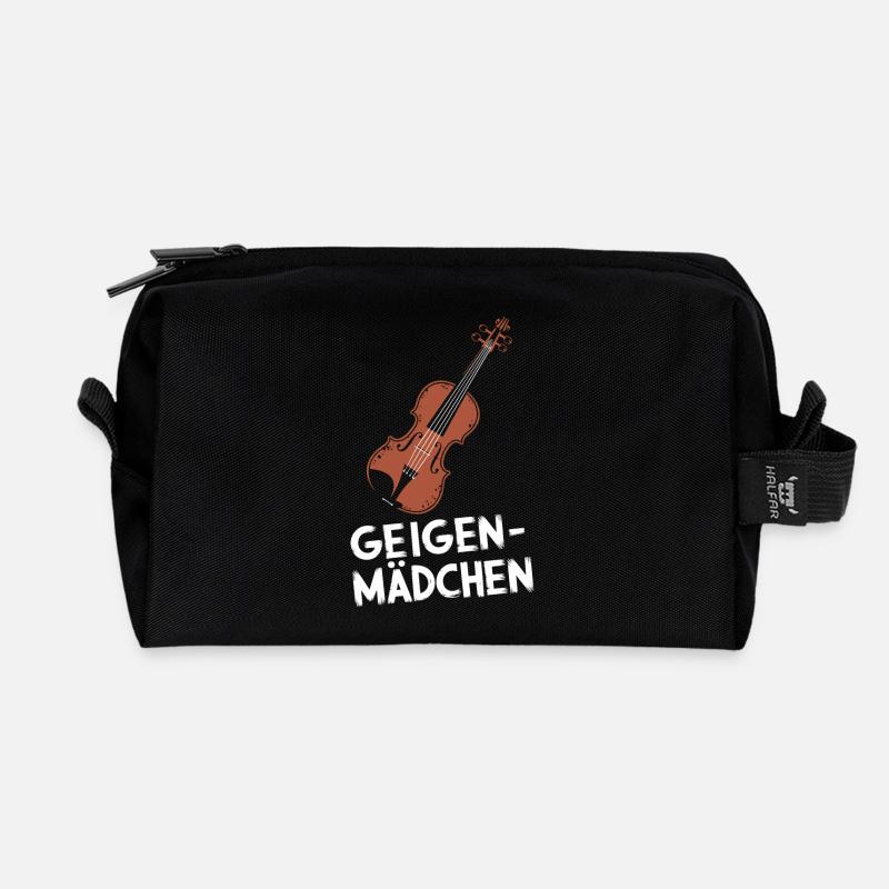 Geigen Spieler Instrument Geiger Violinist Violine - Recycelte Kulturtasche - Schwarz