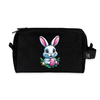 Osterhase - Recycelte Kulturtasche - Schwarz - Vorne