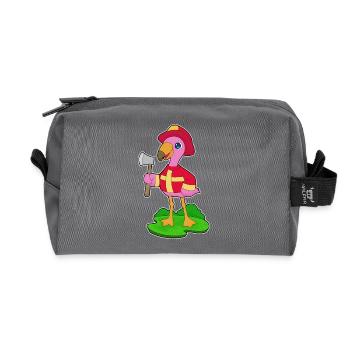 Pompier Flamingo Axe Brigade des pompiers - Trousse de toilette en tissu recyclé - anthracite - Devant