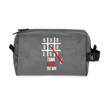 Sortez des sentiers battus - Trousse de toilette en tissu recyclé - anthracite - Devant