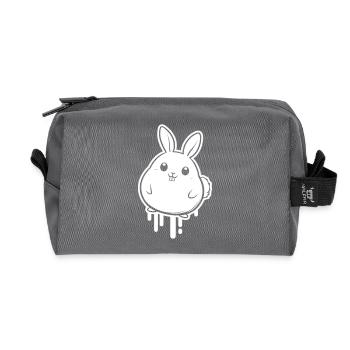 Bunny Funny Easter Cute - Recycled Toiletry Zip Bag - anthracite - Front