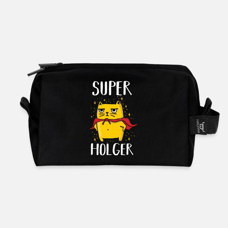 Holger - Recycelte Kulturtasche - Schwarz