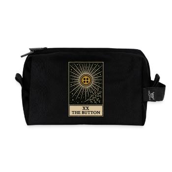 Tarot: Der heilige Knopf genäht - Recycelte Kulturtasche - Schwarz - Vorne