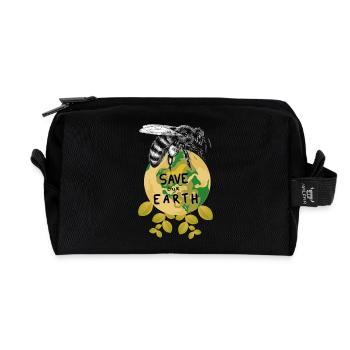 Le bourdonnement de la Terre - Trousse de toilette en tissu recyclé - noir - Devant
