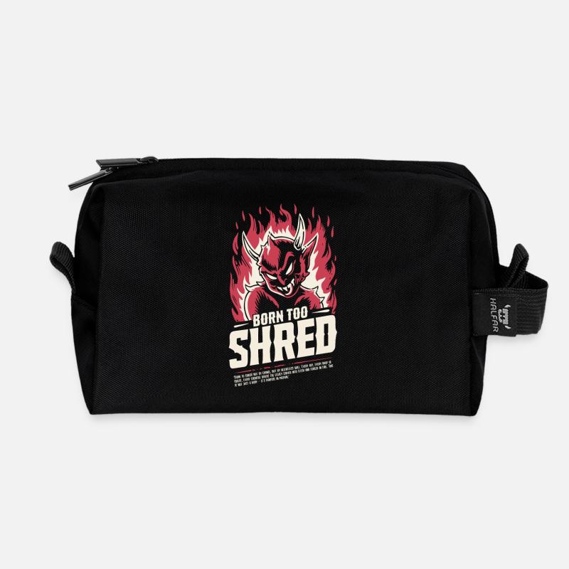 Born to shred - Recycelte Kulturtasche - Schwarz