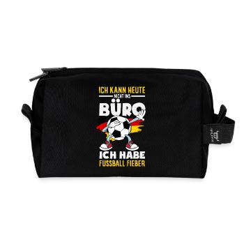 Funny Football Football Fan Gift - Recycled Toiletry Zip Bag - black - Front