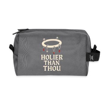 Piercing Addict Body Mod Enthusiast - Recycled Toiletry Zip Bag - anthracite - Front