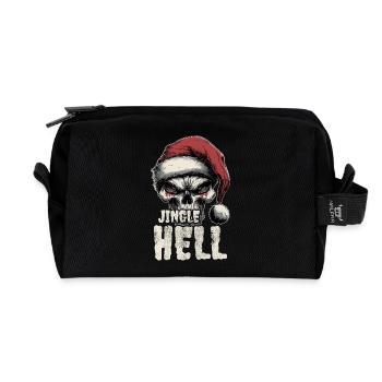 Heavy Metal Punk Xmas - Recycled Toiletry Zip Bag - black - Front
