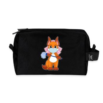 Fuchs Braut Schleier Hochzeit - Recycelte Kulturtasche - Schwarz - Vorne